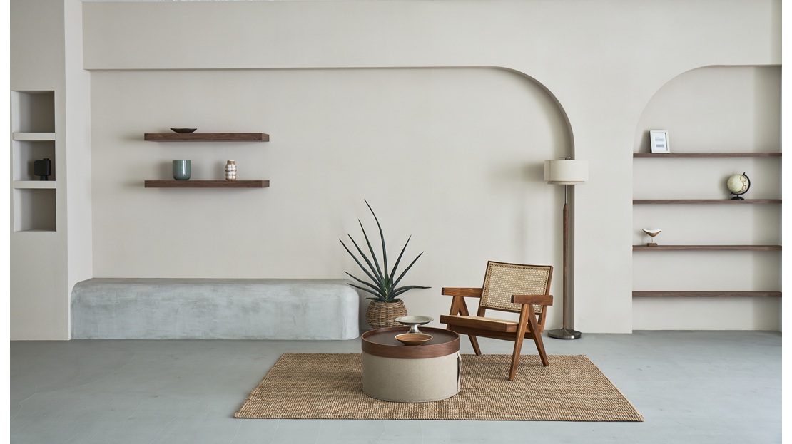 1.ニュアンスのあるグレージュ左官壁